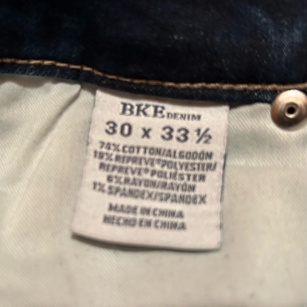 BKE Gabby Curvy Fit Bootcut Jeans - Dark Blue - Picture 4 of 4